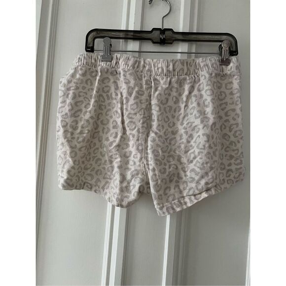 Old Navy cream and beige animal print flannel pajama shorts M - Picture 3 of 3